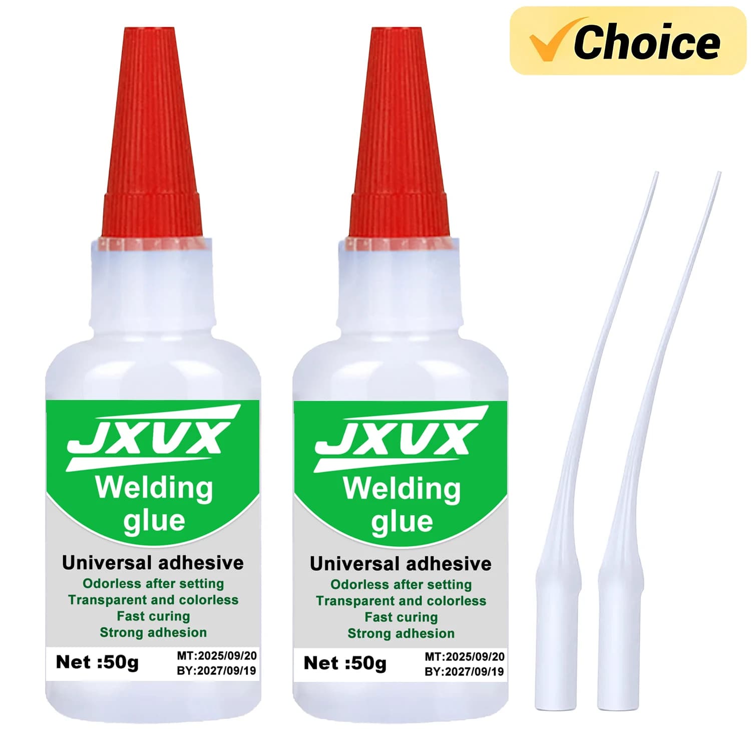 JXVX 50g Welding High Strength Oleous Collar - Superglue Universal Powerful Instant Collar for Ceramic Metal Glass Resin.
