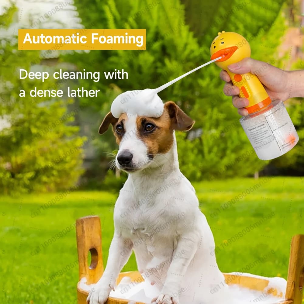 Agente Schiumogeno per Shampoo per Cani - Macchina Elettrica per la Pulizia del Pelo del Cane con Schiuma IPX7 Impermeabile 350ml 1200mAh | Dispenser di Sapone per il Bagno degli Animali Domestici