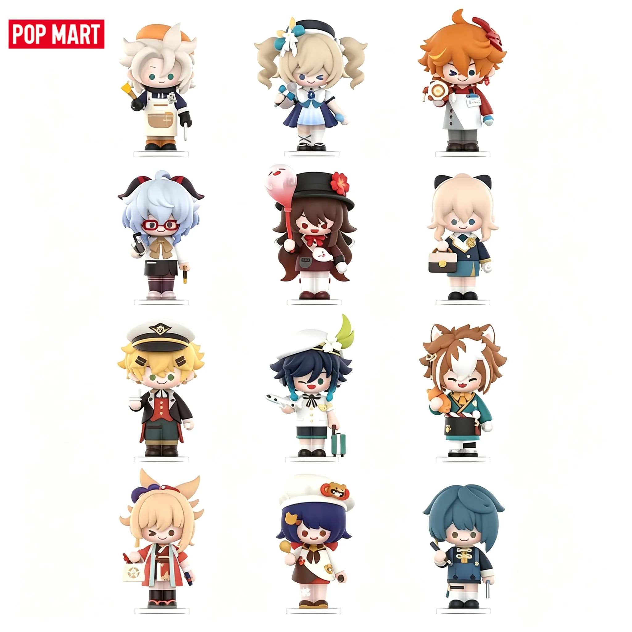 POP MART Genshin Impact Dress-Up Dreams Themed Chibi Series Blind Box Mystery Box Kawaii Ornaments Figurines Home Decor Desktop