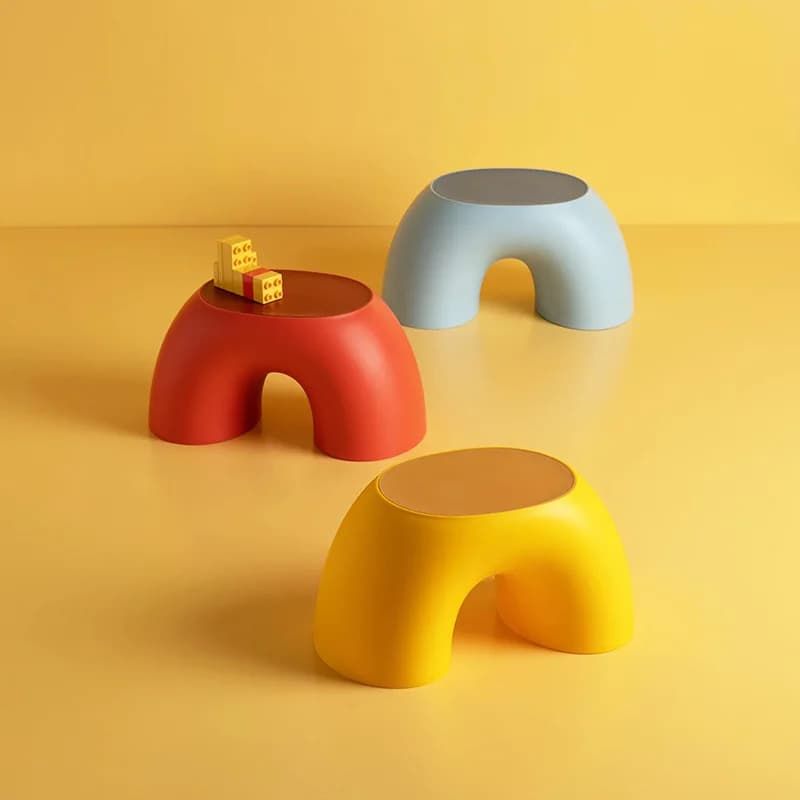 Creative Rainbow Stool, Simple Ring Small Bench Home Round and Comfortable Stool, Durable Non-slip Shoe Changing Stool Ins