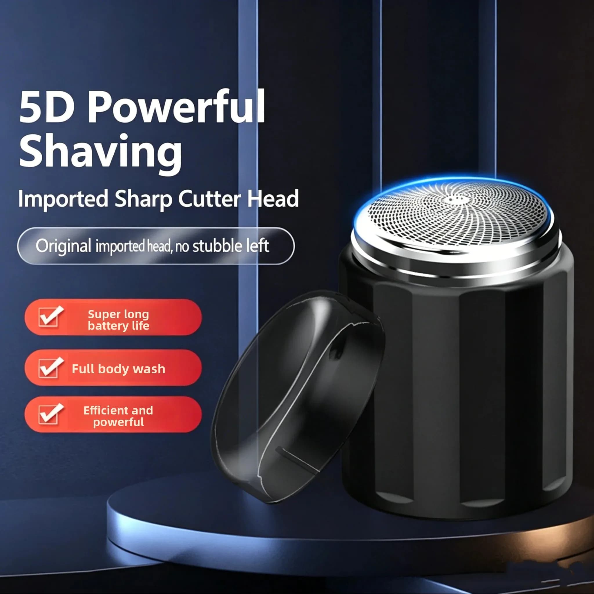 Men electric shaver mini portable shaver painless shaving trimmer razor facial beard travel office home use safety razor shaver