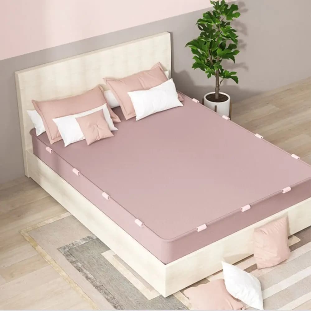 24 fermagli regolabili rosa e blu per lenzuola, organizer per vestiti, clip per piumoni da 1,4 x 0,67 pollici, accessori per biancheria da letto