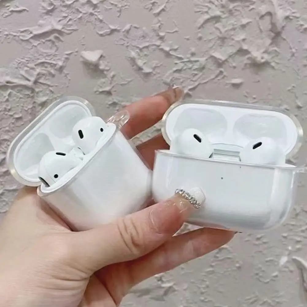 Soft TPU Protective Case Transparent Transparent Shockproof Housing for AirPods 4