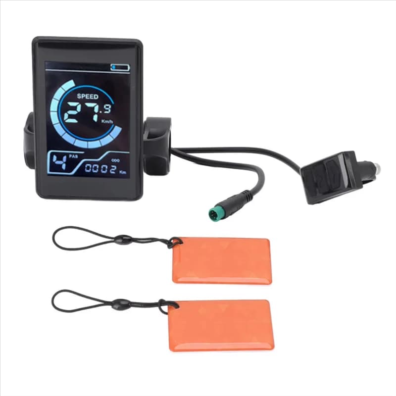 A79E-Cycling Display Meter con 2 carte NFC Pannello di controllo LCD induttivo impermeabile a 5 pin per scooter elettrici