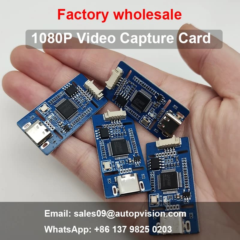 Scheda di acquisizione video 1080P all'ingrosso in fabbrica da CVBS a USB Acquisizione segnale AV/CVBS/S-VIDEO a scheda di uscita USB/TYPE-C digitale