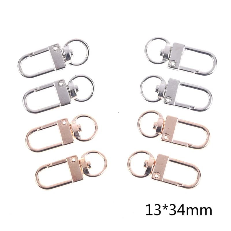 10 ganci a chiusura a moschettone da 13*34 mm per collane e bracciali, per la creazione di gioielli fai da te【Homeclub】