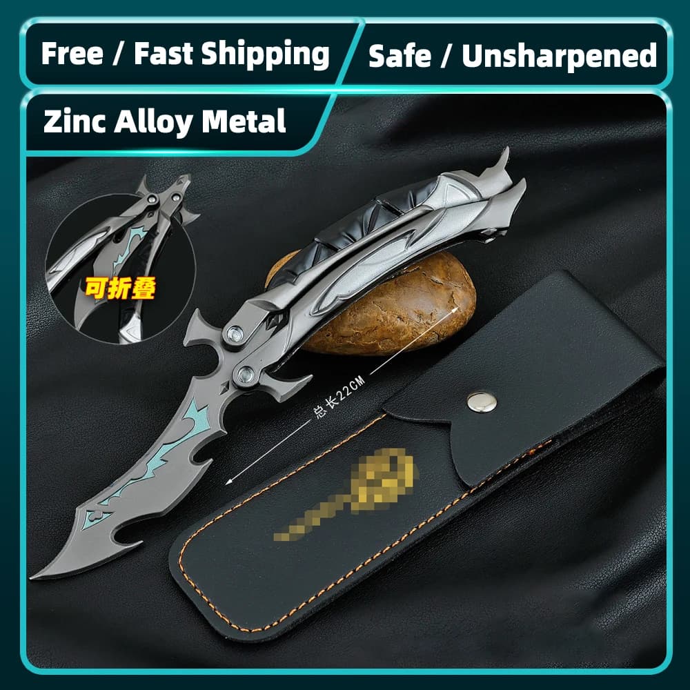 Valorant Reaver 3.0 Folding Zinc Alloy Model Toy 22cm Gothic Fantasy Collectible Game Display Ornament Desk Decor Gift for Fans