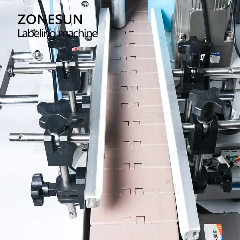 ZONESUN TB-500A Automatic Double Side Label Wall decal PET Water Jar Round Bottle Positioning and Labeling Machine with Date Refifier
