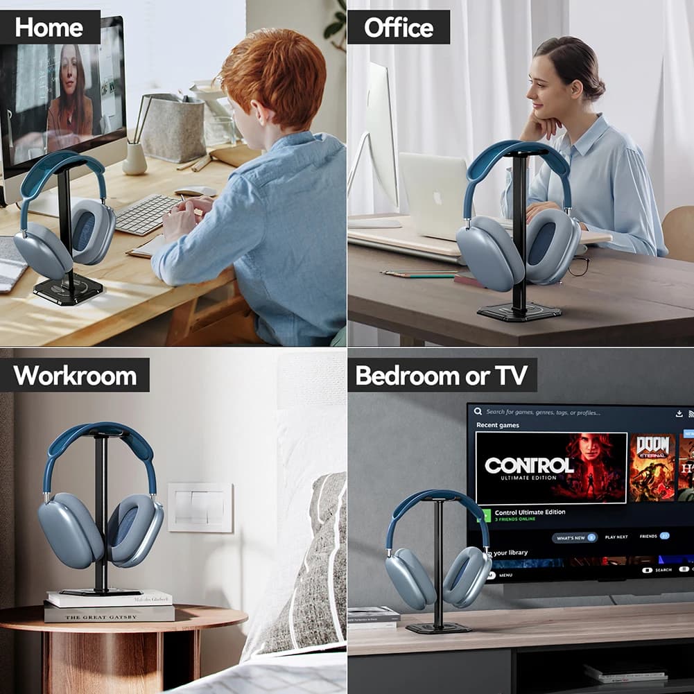 Support for Removable Gaming Headphones from Desk, Anti-slip, for PC and Accessories