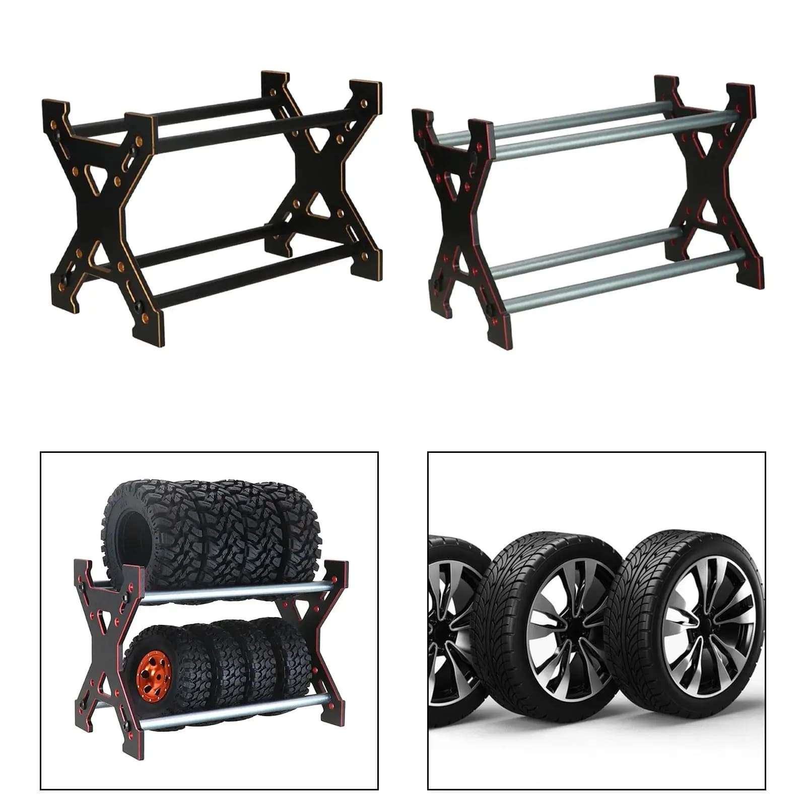 Organizzatore per Pneumatici e Cerchioni RC per Auto in Scala 1:24 1:18 1 Pollice 1,1 Pollici, Accessorio per Modellismo e Auto Telecomandate
