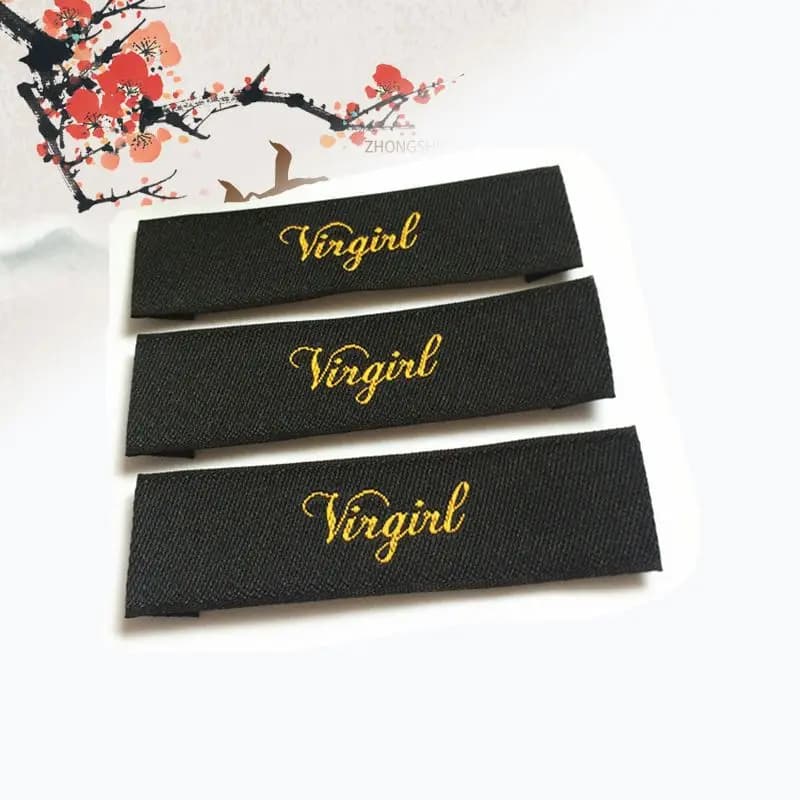 Etichette personalizzate per abbigliamento, etichette per il tuo marchio, etichette tessute personalizzate, etichette in tessuto per borse e scarpe
