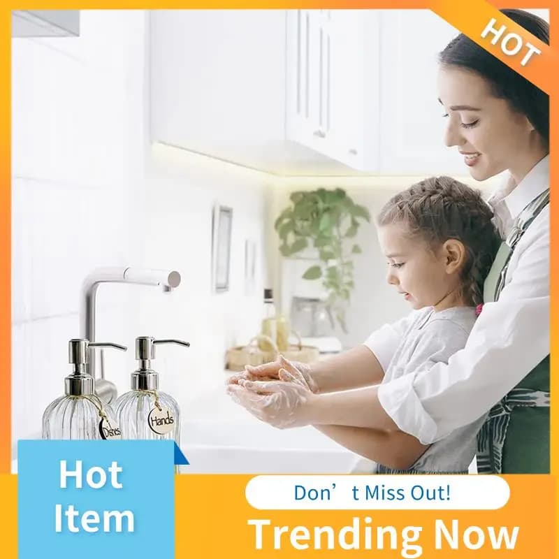 Dispenser di sapone CMHI-18 Oz con pompa in acciaio inossidabile antiruggine per cucina e bagno.
