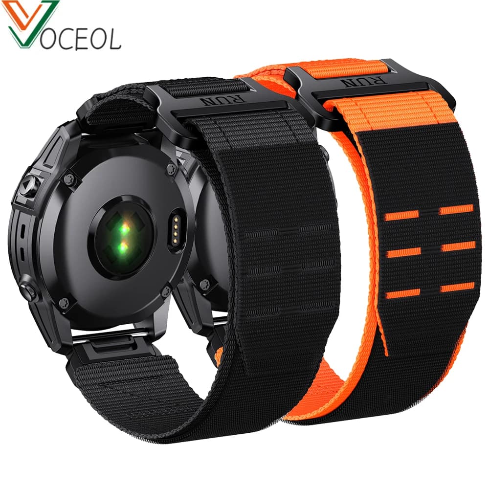 Cinturino per orologio in nylon QuickFit da 22 mm per Garmin Fenix 8 47 mm, Fenix 7/6 Pro, cinturini di ricambio per Epix 2, Forerunner 965 955 945 935