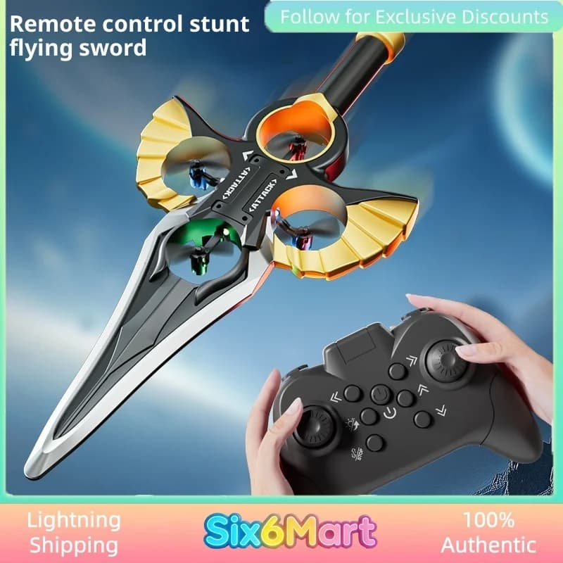 Drone RC con Sensore di Gesti, Spada Luminosa a Infrarossi Anti-Interferenza, Luci LED, Giocattolo Volante, Regalo di Compleanno per Ragazzi, Gioco per Interni ed Esterni