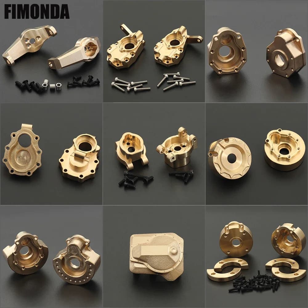 Brass Heavy Duty Counterweight Set Portal Drive Axle Housing Bumper Mount for 1/10 RC Crawler TRX4 TRX6 Upgrade Parts
