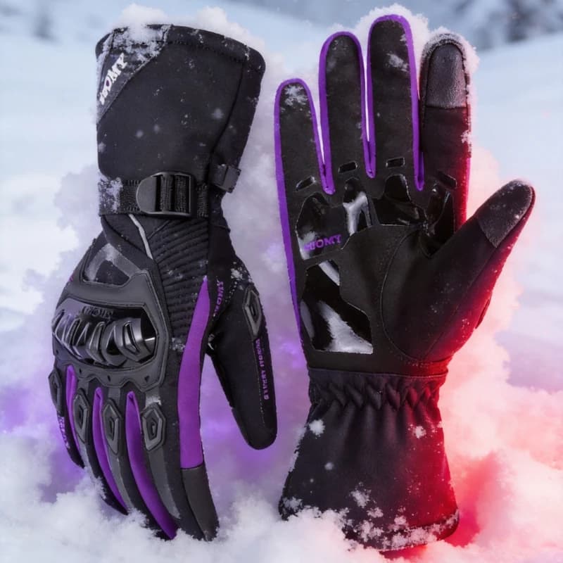 Winter Waterproof Motorcycle Gloves Full Finger Tthickening Thermal Insulated Windproof Warm Riding Gear Motocross Riding Gloves
