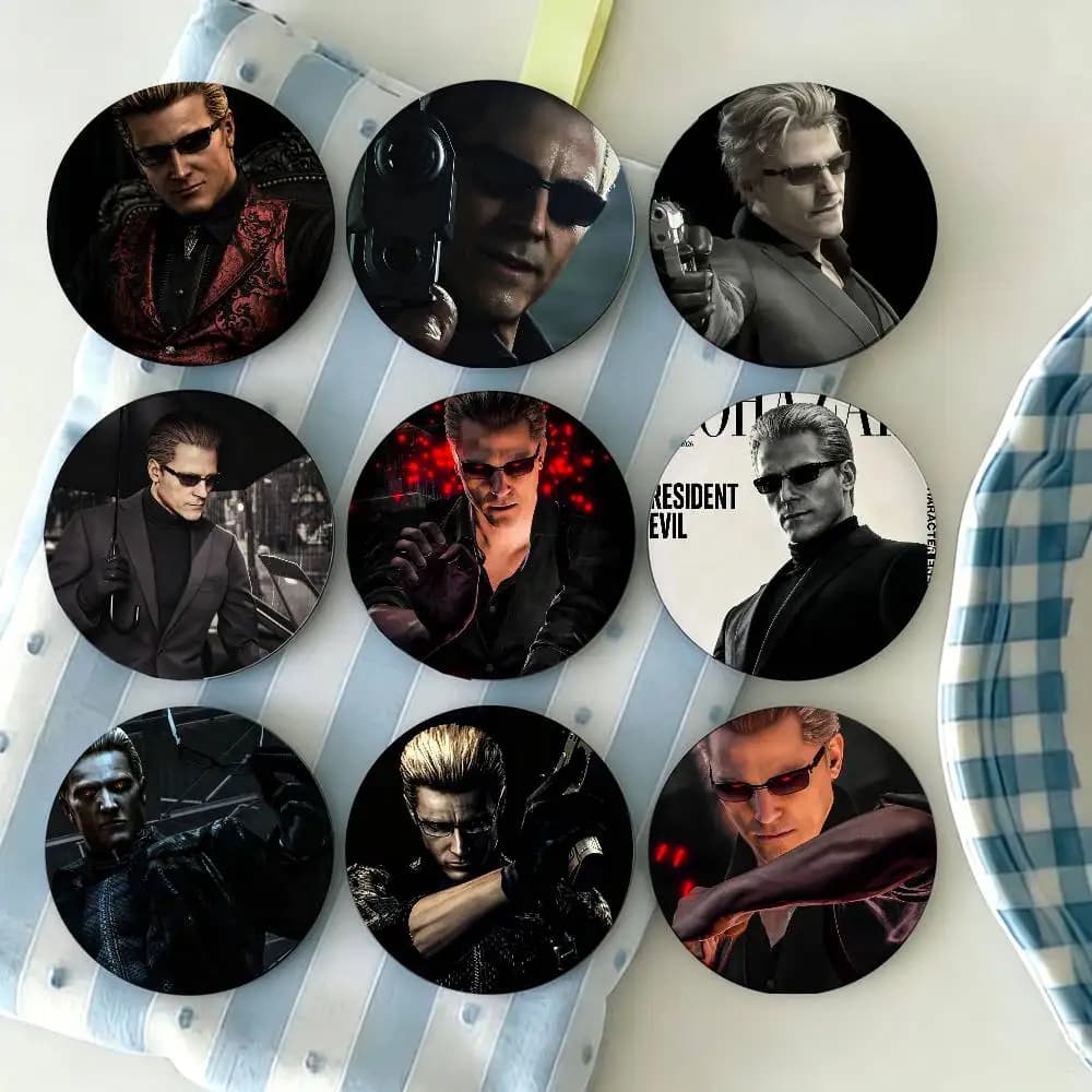 Albert Wesker Brooches Cartoon Badge Pins Backpack Hat Accessories Friend Gift