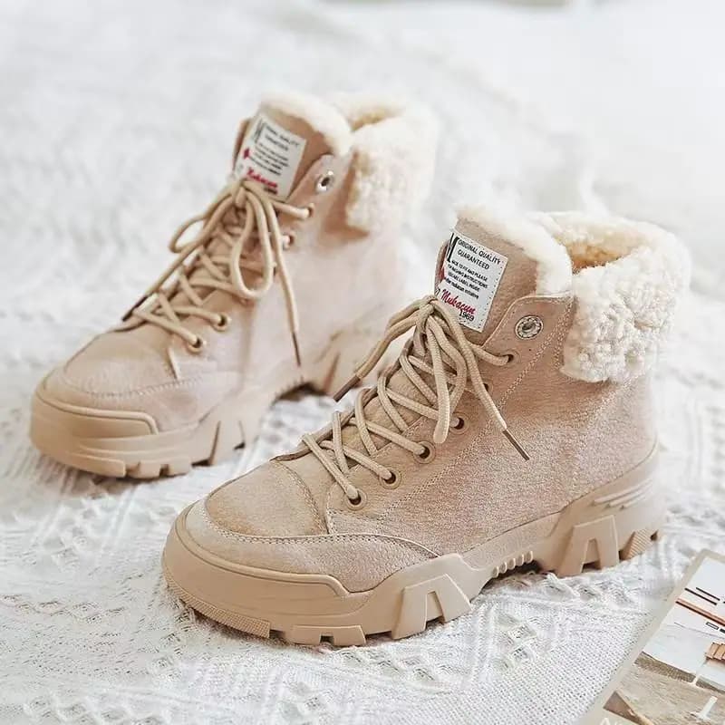 Women's Boots New Platform Winter Plush Warm Comfort Women's Ankle Boots Cotton Casual Shoes Fashion Warm Lady Snow Ankle Boots