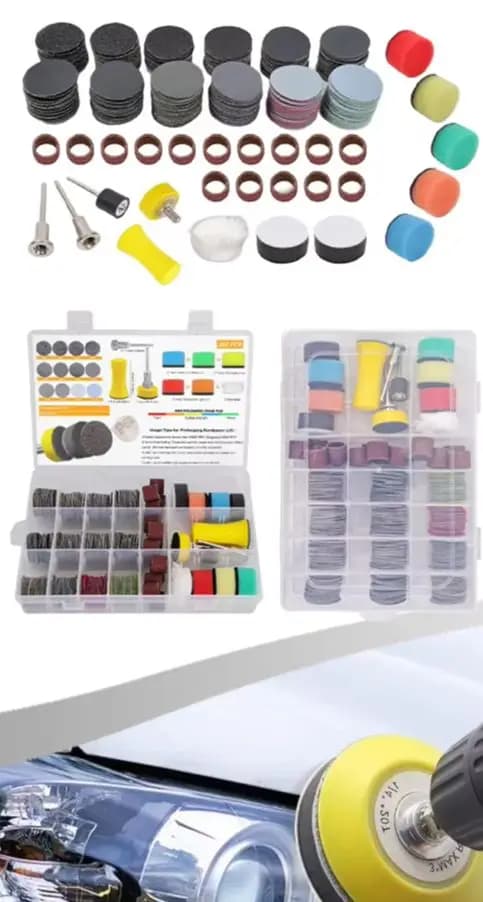 268pcs 1inch Sanding Discs Set 60-10000 Grit Wet Dry Sandpaper Polishing Wheels For Rotary Tool Wood Metal Plastic