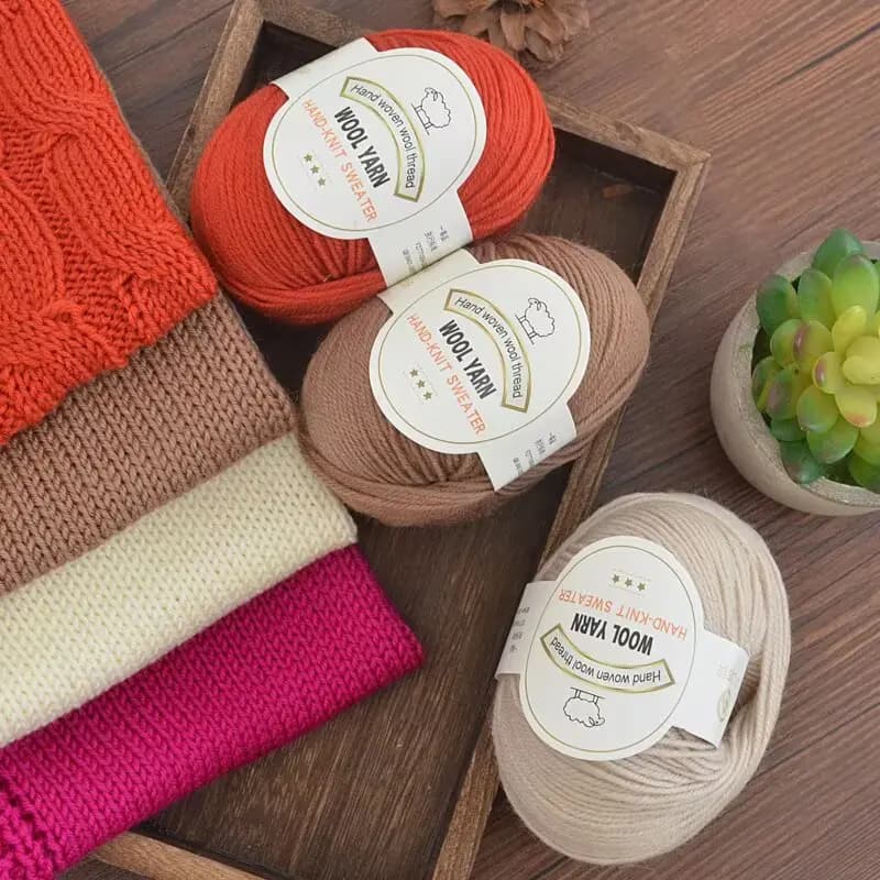 500g 2112 Medium-Fine Wool Yarn Handmade DIY Knitting Materials for Knitting Sweaters, Jackets, Pants, Scarves, Hats, Gloves, Clothing, Handicrafts 1 Bag = 10 Pieces = 500g