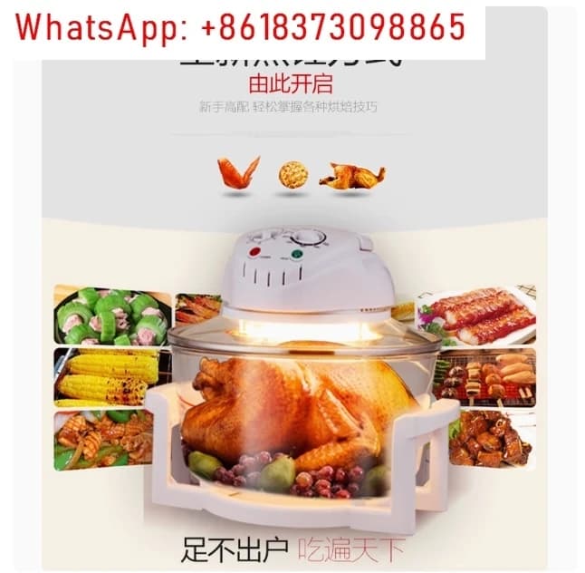 Forno friggitrice ad aria alogena multifunzionale con finestra di cottura visibile, grande forno tostapane digitale con accessori