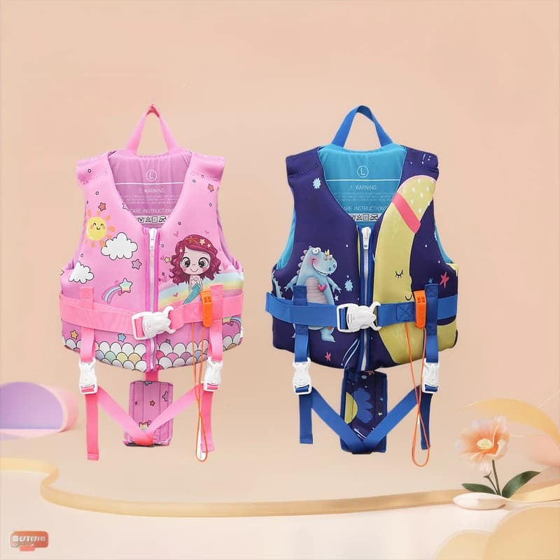Children's Life Jackets Buoyancy Vests Drifting Vests Adjustable and Tightened Water Assisted Swimming Equipment for Ages 2-10