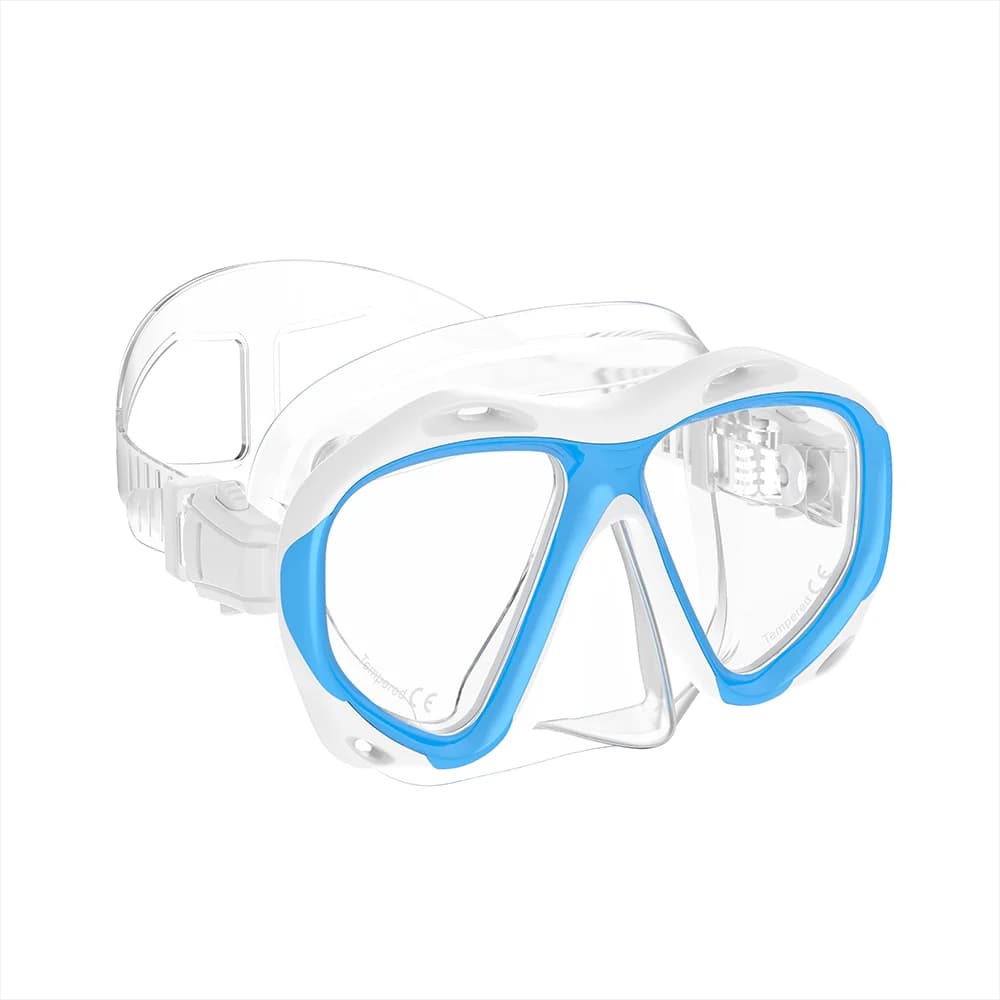 New silicone diving glasses for adults professional snorkeling mask with large frame in tempered glass for HD swimming