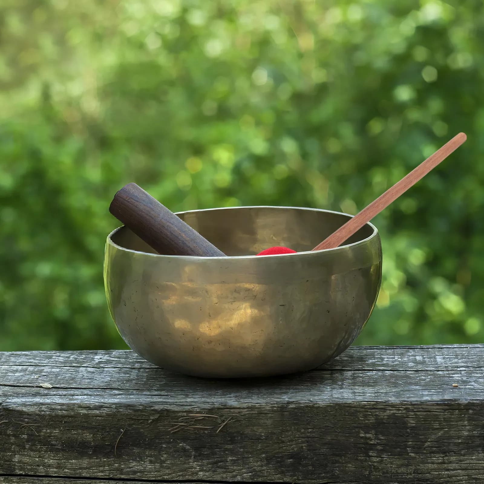Singing Bowl Mallet Handmade Wooden Striker with Felt Tip Ergonomic Meditation Relaxation Tool
