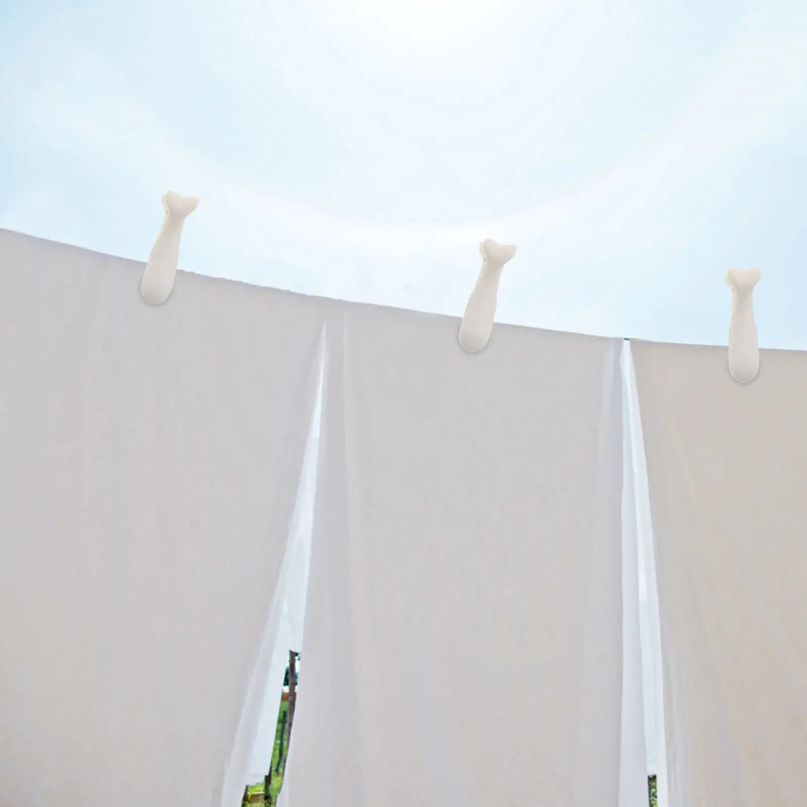 6 Pezzi Morsetti Antivento per Vestiti, Morsetti Giganti per Trapuntatura, Morsetti in Plastica Resistenti per Asciugare Coperte, Morsetti per Trapunte Senza Traccia per Esterni