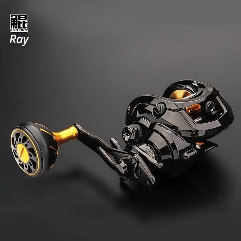 Kunting Slow Pitch Jigging Baitcasting Reel Dual Brake 8kg Max Drag Long Casting Lure Fishing Blackfish Anchor Fish Saltwater
