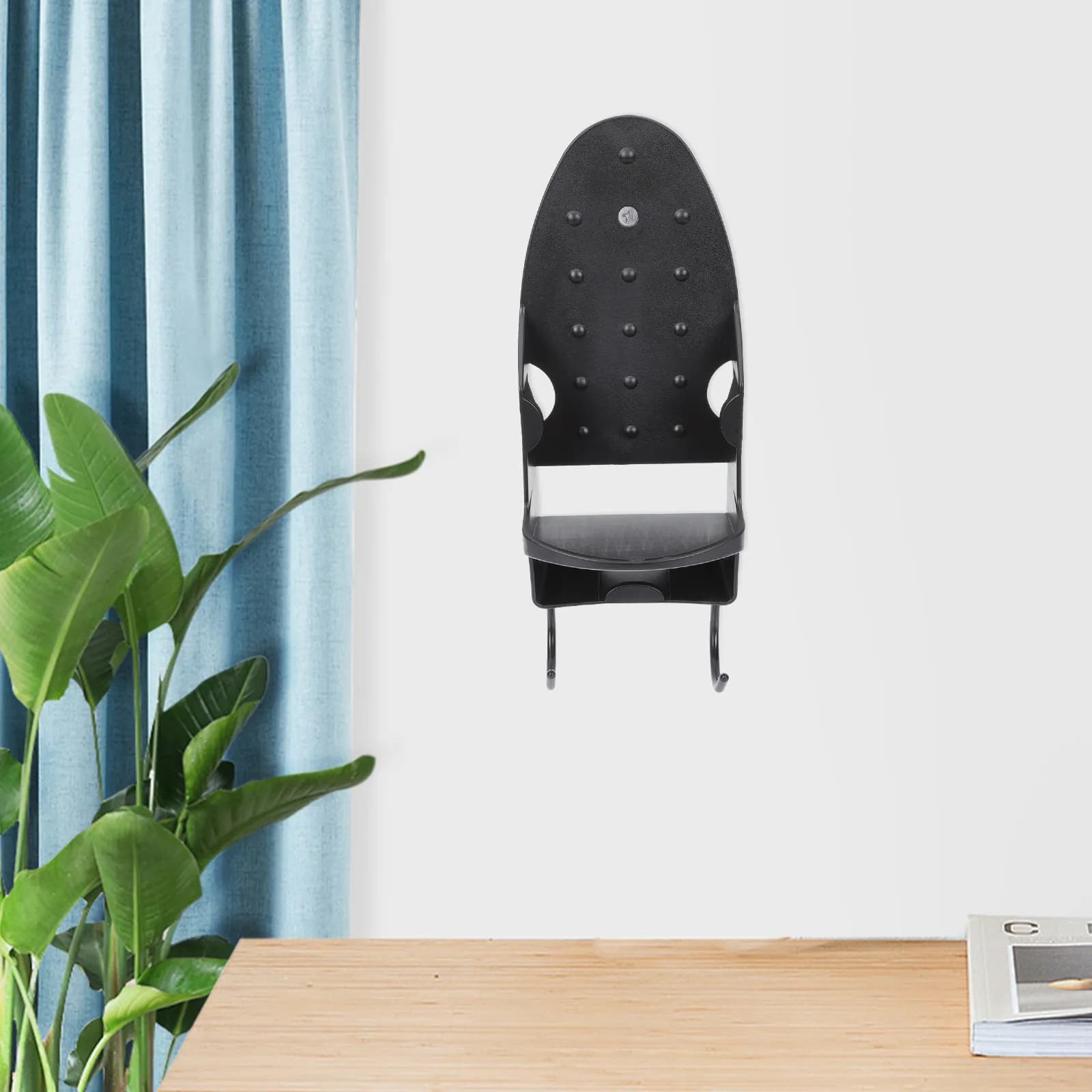 Ironing Board Shelf Wall Mounted Electric Iron Stand Two-In-One Storage Holder For Ironing Board Iron Pbt Material
