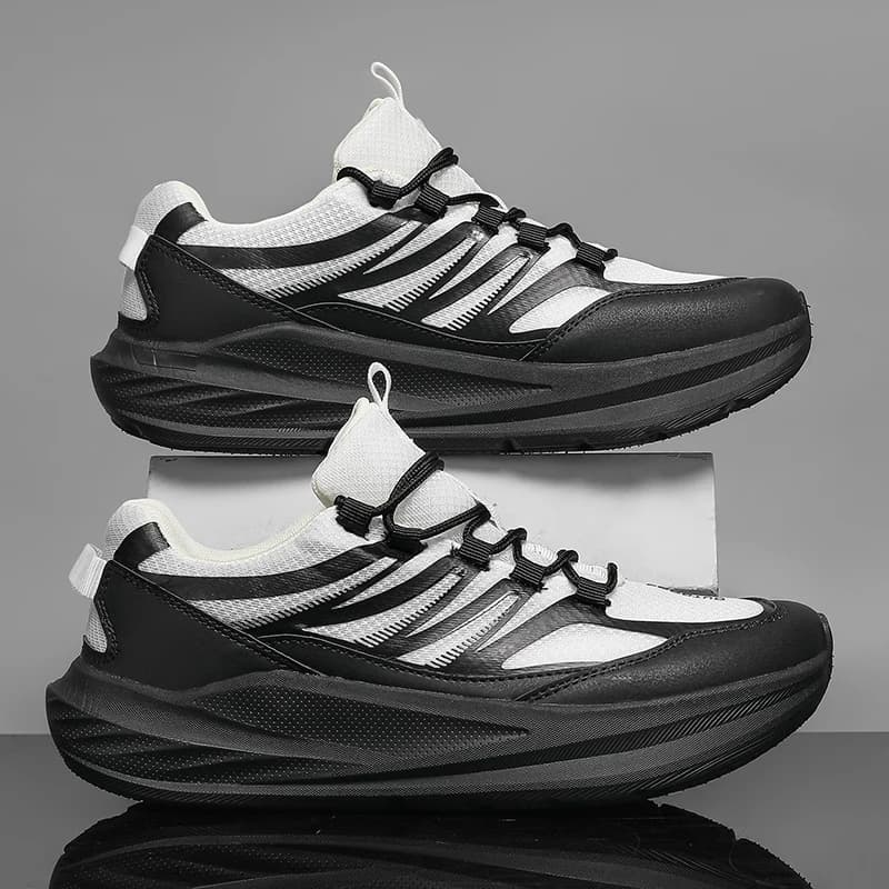 Extra Wide Feet Men Mesh Athletic Sneakers Lightweight Breathable Casual Trainers Shock Absorb Insole Outdoor Jogging Footwear