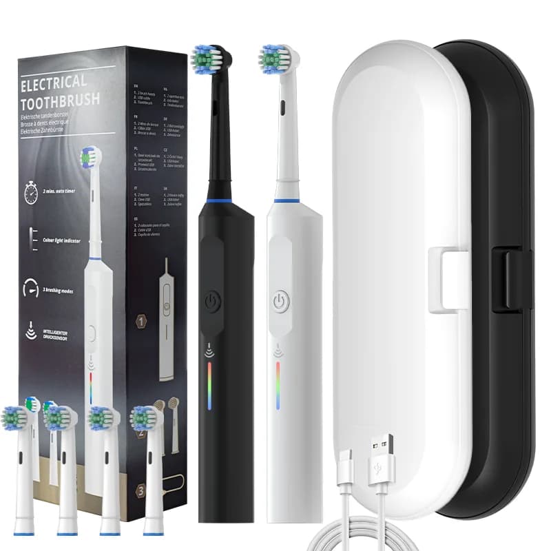 Rotating electric toothbrush for adults with automatic soft bristles for men and women's couples compatible with OraL