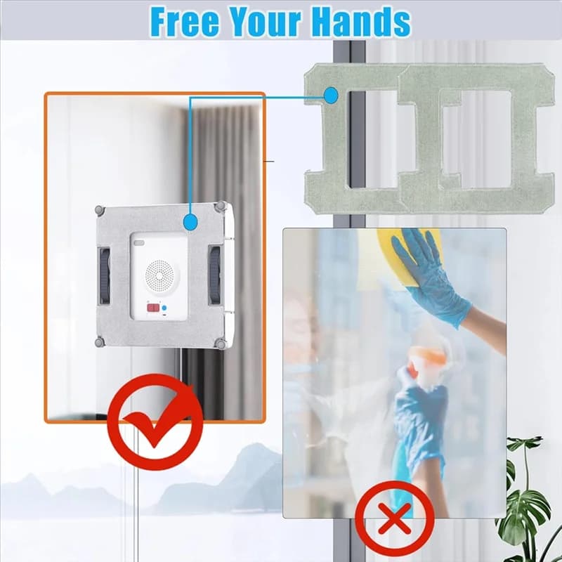 9PCS Lavabile Mop Panni Straccio di Pulizia Per Ecovacs W2/W2 Pro Finestra Aspirapolvere Robot Accessori di Ricambio-Hot