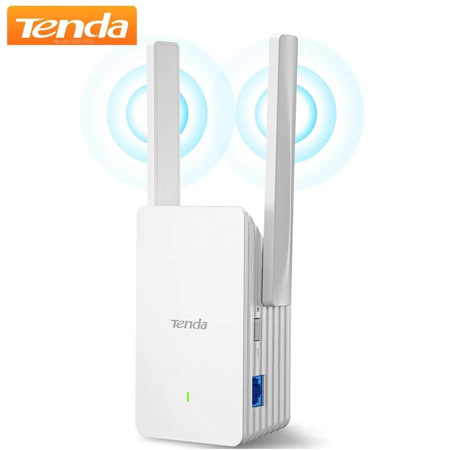 Tenda Ripetitore WiFi6 1501Mbps A23 Extender Amplificatore di segnale dual band 2.4/5GHz AX1500 Porta Gigabit Ethernet Modalità AP WPS Configurazione semplice
