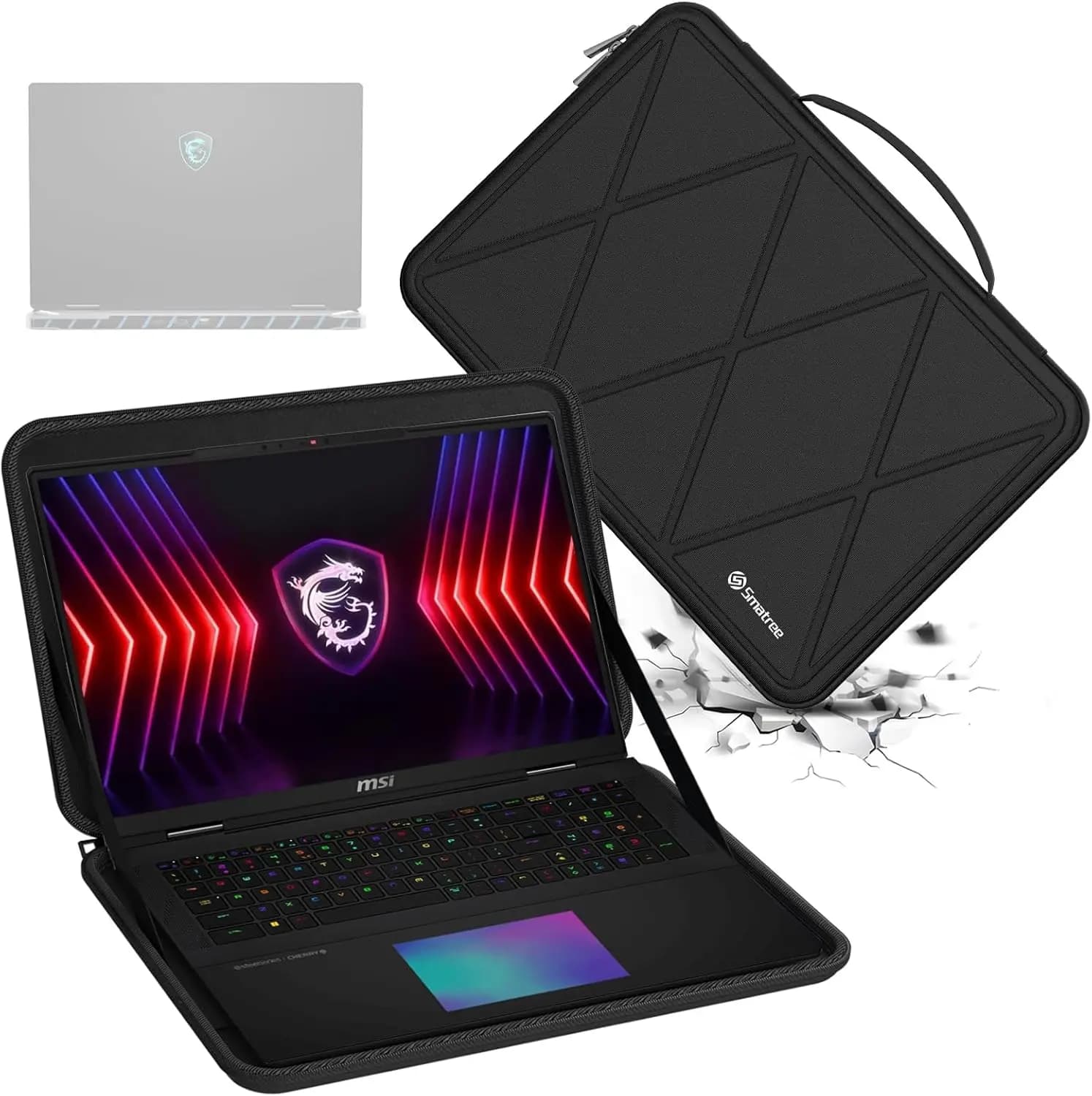 Custodia Protettiva Rigida in EVA per Laptop da Gaming da 18 Pollici, Impermeabile e Antiurto