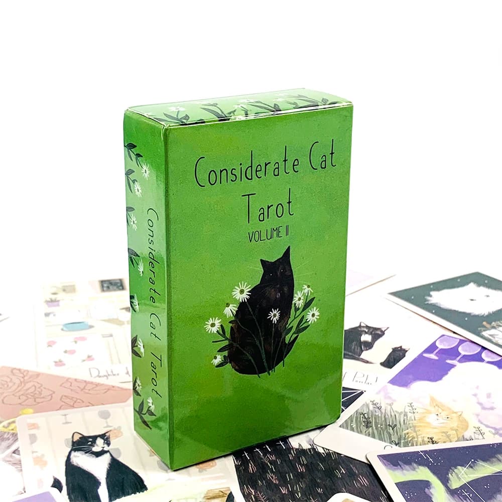 Nuovo tarocchi di gatto considerato Oracle Carta di intrattenimento per il tempo libero Raccolta di famiglia Mazzo di divinazione Gioco da tavolo Carte da collezione