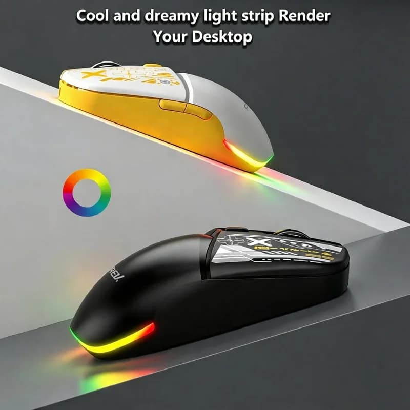 High-Appearance Lightweight Tri-Mode Rechargeable Bluetooth Wireless Mouse Ergonomic Compliance Suitable for Game Esports Office