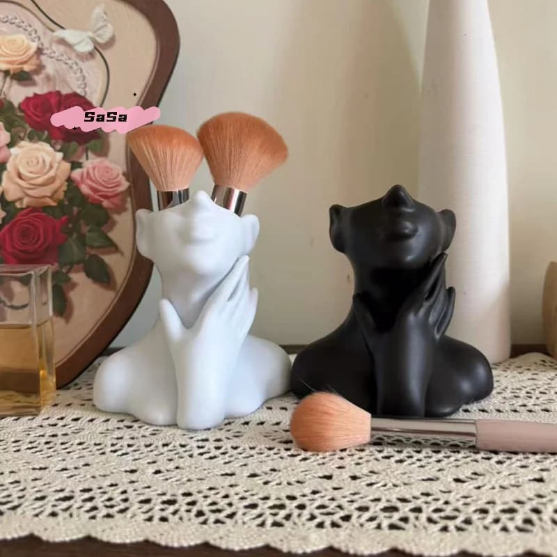 S-1Pc Creative body-shaped artistic vase, brush holder and pens, multifunctional desk organizer, decorative statue for home and office