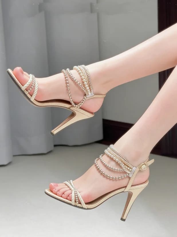 Sandali Estivi in Corda di Canapa Colorata con Tacco Alto e Grosso, Nuovo Modello Personalizzato, Scarpe da Cerimonia Fatte a Mano, Calzature di Lusso per Donne