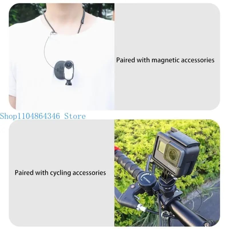 Accessori per action camera 652F Accessori per cintura in acciaio per action camera con cordino in acciaio per fotocamera