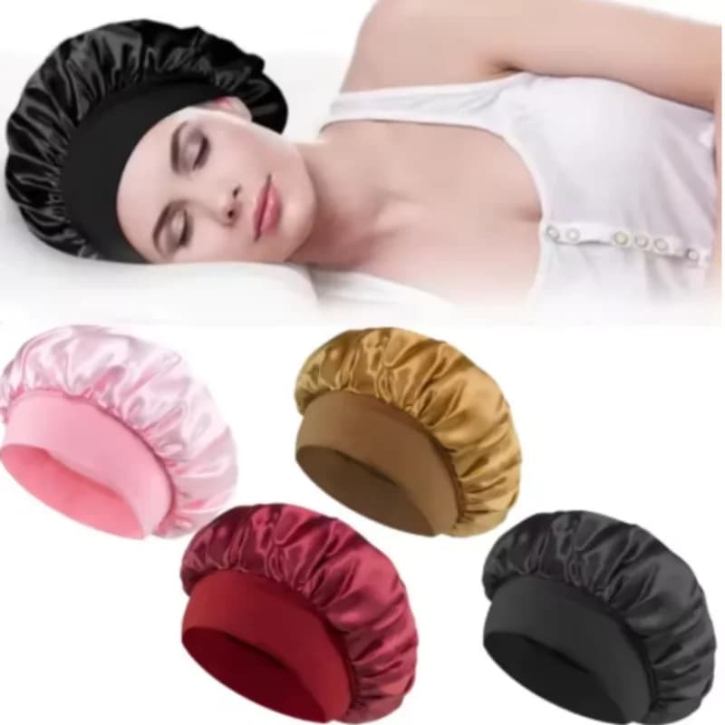 1/3/5/10pcs Mix Satin Bonnet Silk Bonnet Hair Bonnet Sleeping Slouchy Beanie Hat Satin Sleep Cap For Women's Natural Curly Hair
