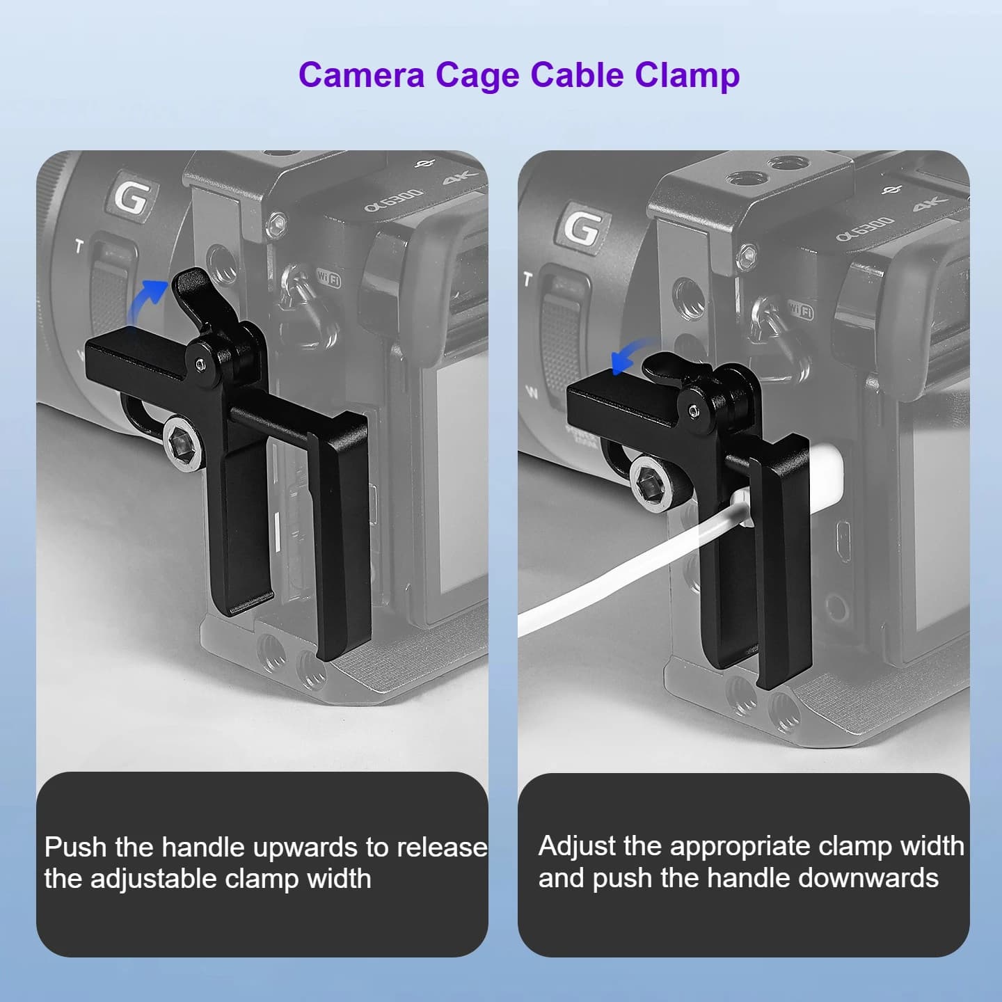 Morsetto per cavo per gabbia per fotocamera reflex Interfaccia compatibile HDMI Clip per cavo Organizer Accessori per fotografia