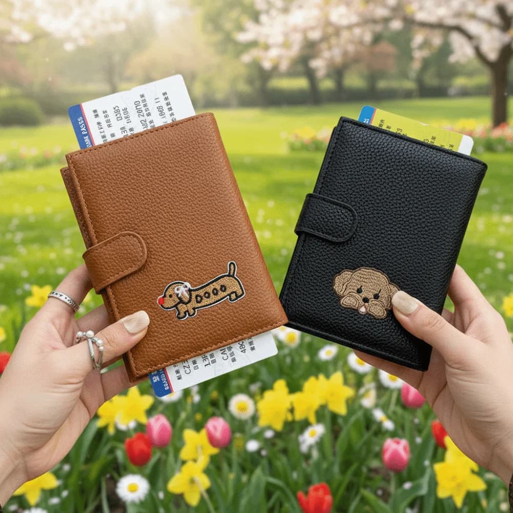 Porta Carte e Passaporto in PU, Porta Biglietti, Custodia per Passaporto, Portafoglio da Viaggio, Porta Carte, Clip per Passaporto per Check-in Aereo