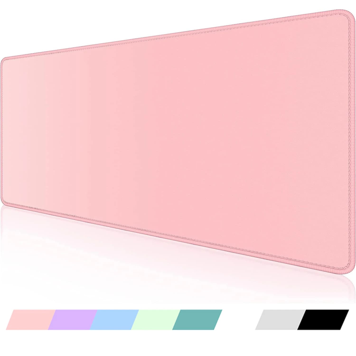 Tappetino per Mouse da Ufficio per Computer Portatile, Grande, Rosa, Minimalista, per Donne e Ragazze, XXL 3MM, Tappetino da Gaming con Base in Gomma Antiscivolo