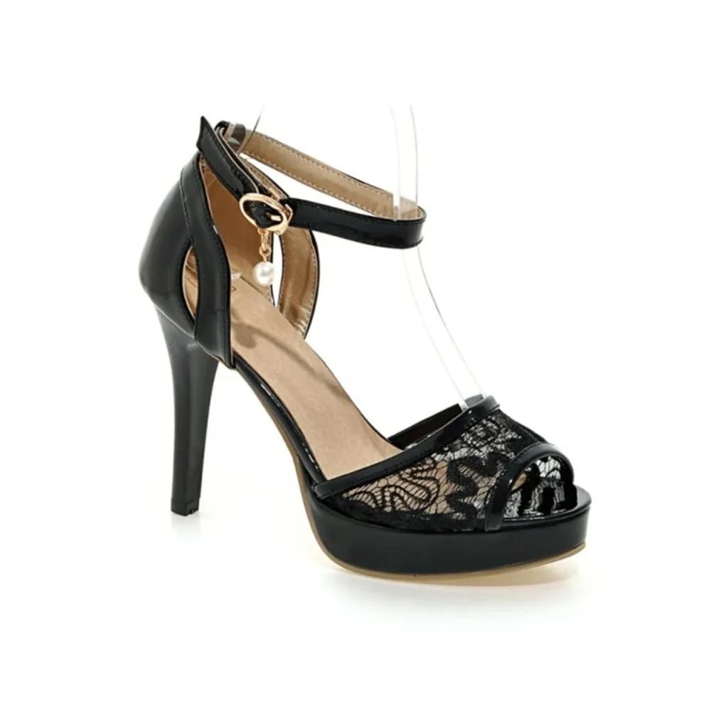 BLXQPYT 2026 Sandali con tacco alto e plateau da donna con punta aperta, scarpe da festa e matrimonio, taglie forti 29-46 7-156