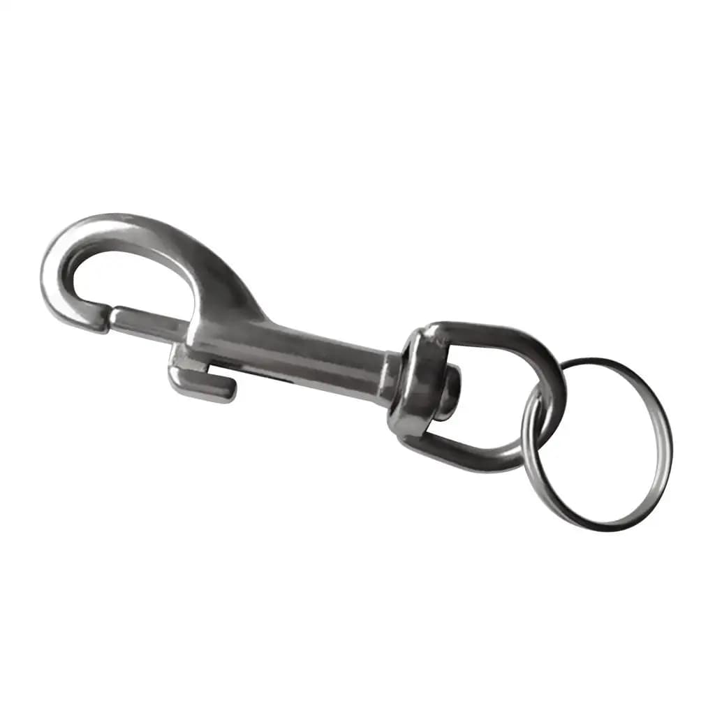 Swivel Eyelet Bolt Snap Hook Split Keyring Marine Clip for Scuba Diving Tool and Snorkeling Gear