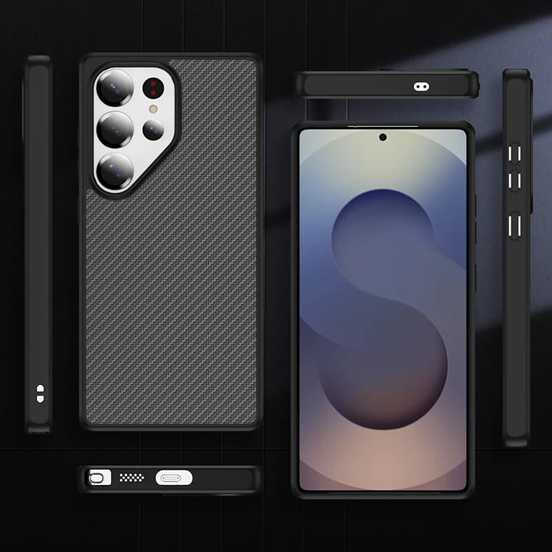 Nuova custodia per telefono in fibra di carbonio con magnete nascosto MagSafe, adatta per Samsung Galaxy S26 S24 S23 S25 Ultra Plus EDGE