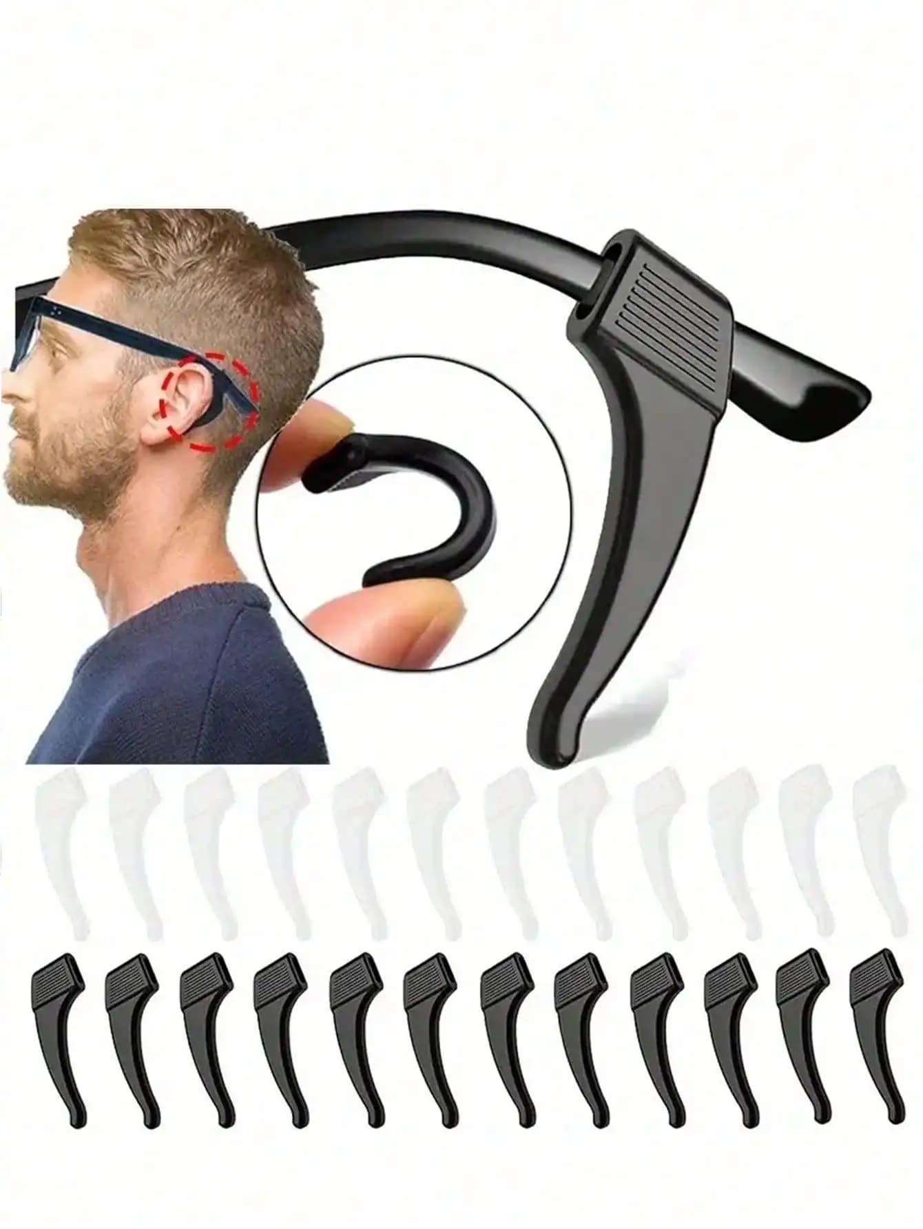 2/40 Sliding Silicone Parts for Glasses, Bearings, Sunglass Accessories, Non-slip Fixing, Anti-duty Glass Holder