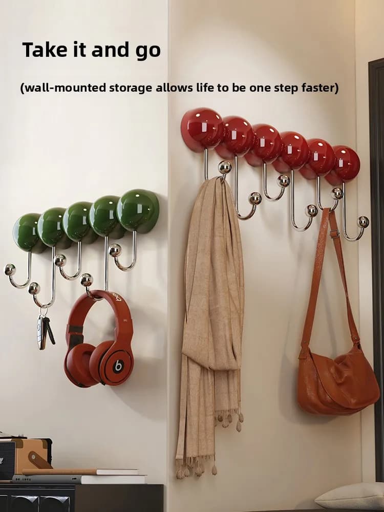 Gancio per porta a ventosa, senza fori, resistente e senza segni, appendiabiti da parete per bagno e cucina, stile antico